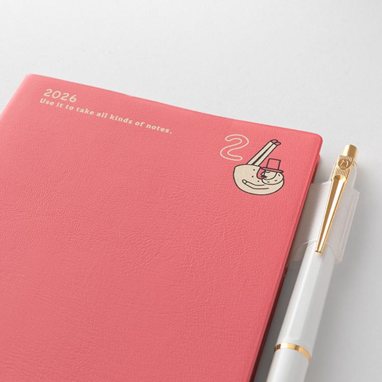 【2026年カレンダー・手帳】ミドリ ポケットダイアリー<A6> 月間 オジサン柄 オジサン柄 A6