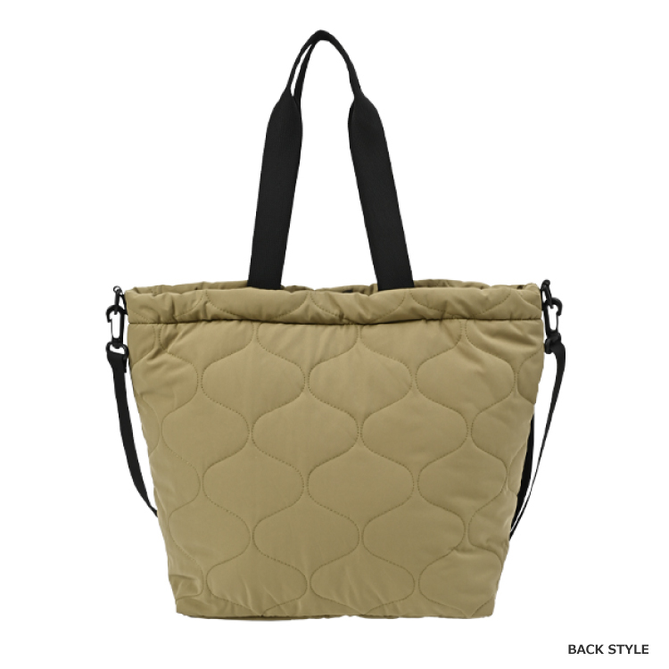 【KiU】パデッドドロストトートバッグ ブラック ブラック