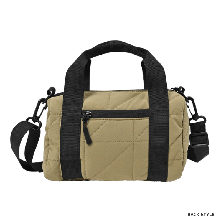 【KiU】スクエアパデッドミニボストンバッグ カーキ カーキ