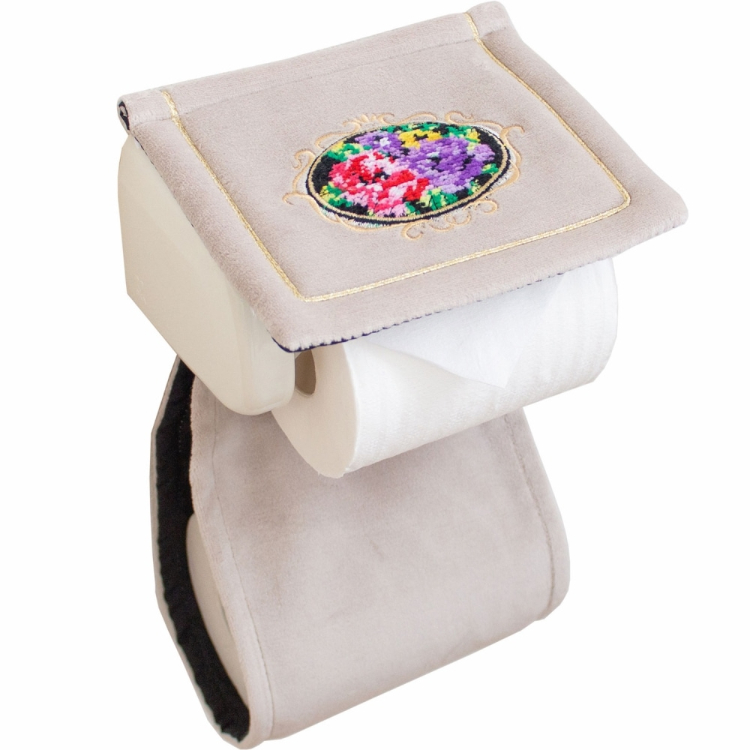 シェニールロゼ ペーパーホルダーカバー ベージュ ベージュ ペーパーホルダーカバー