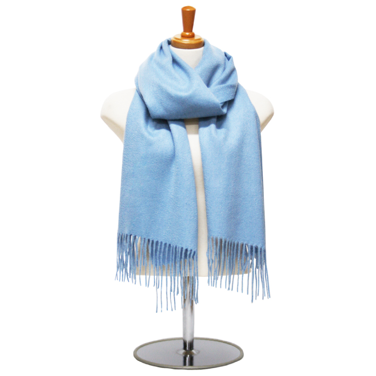 カシミヤ無地ストール ブルー 71/ブルー ストール