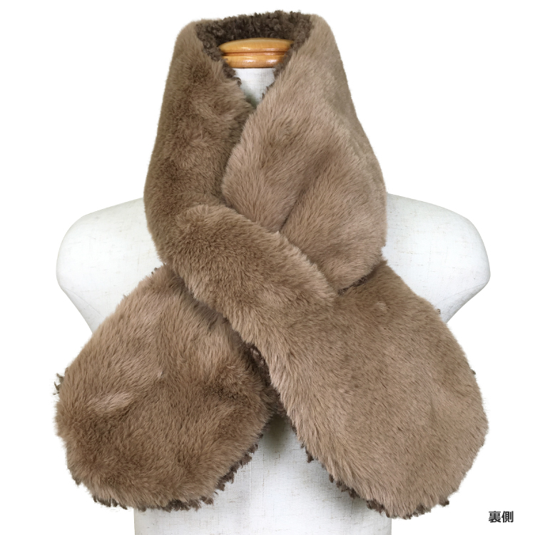 ムーミン エコファー ボア リバーシブル ティペット ブラウン 22/ブラウン