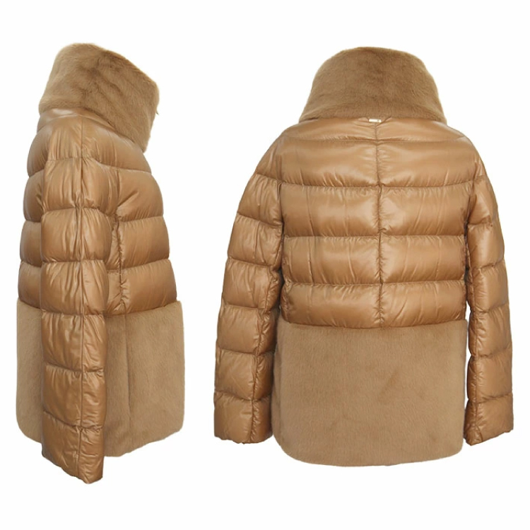 HERNO】ヘルノ ナイロンウルトラライト＆フェイクファー 切り替え