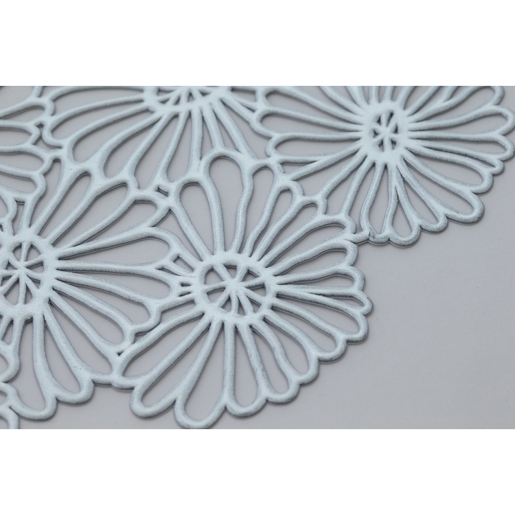 プレイスマット ももとせ ランチョンマット フラワーシルバー フラワーシルバー