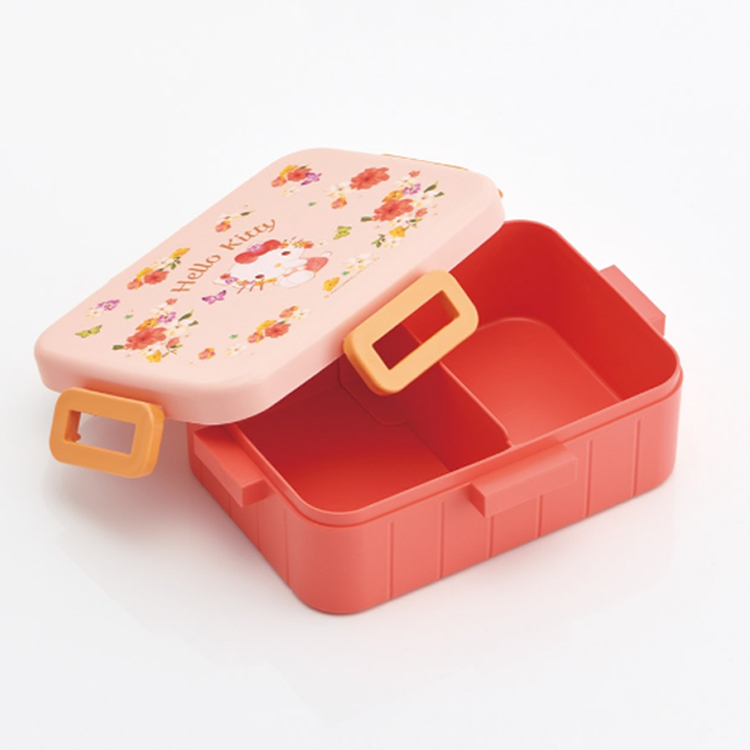 ハローキティ 1段ランチボックス パステル水彩花柄