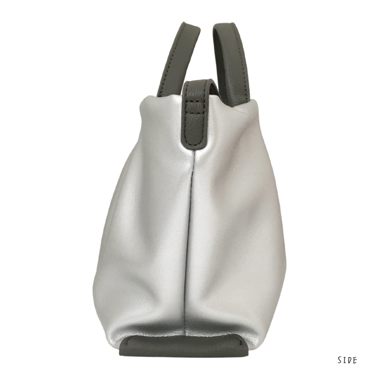 【Legato Largo】肩楽 合皮 ミニショルダー シルバー シルバー ミニショルダー