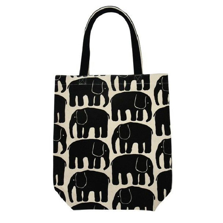 【フィンレイソン】キャンバス トートバッグ エレファンティ/ブラック エレファンティ/ブラック キャンバス トートバッグ