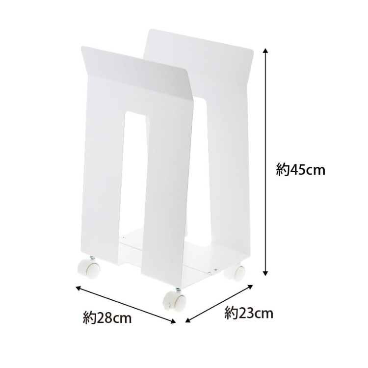 山崎実業 frame ダンボール&紙袋ストッカー ホワイト