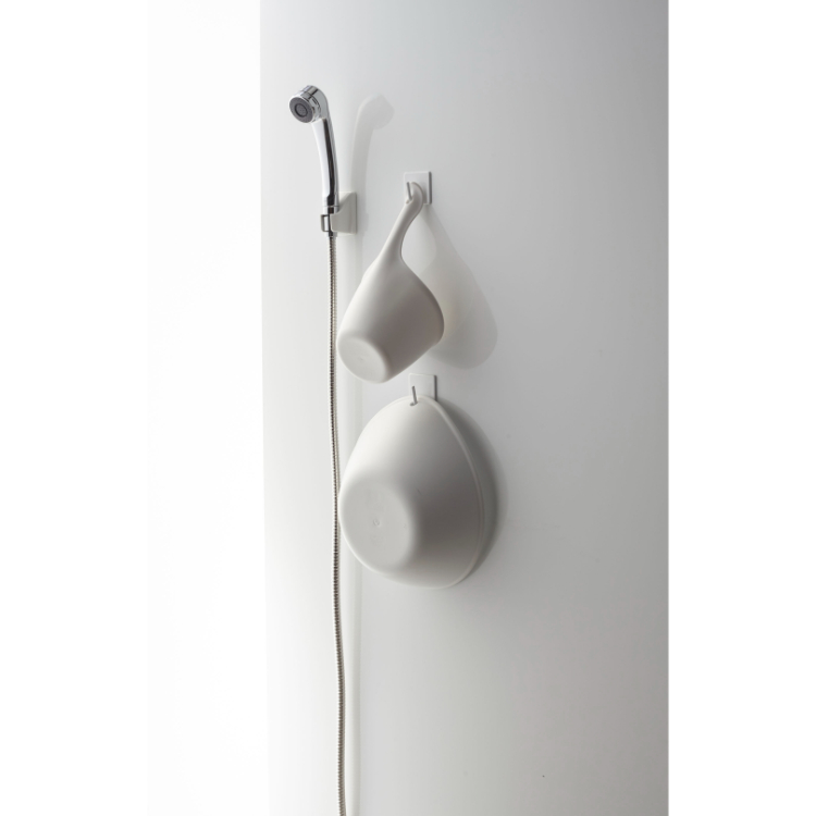 山崎実業 MIST マグネットバスルームフック 2個組 ホワイト