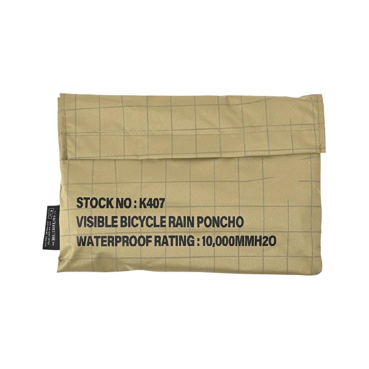 【KiU】キウ ビジブル バイシクル レインポンチョ グリッドベージュ グリッドベージュ