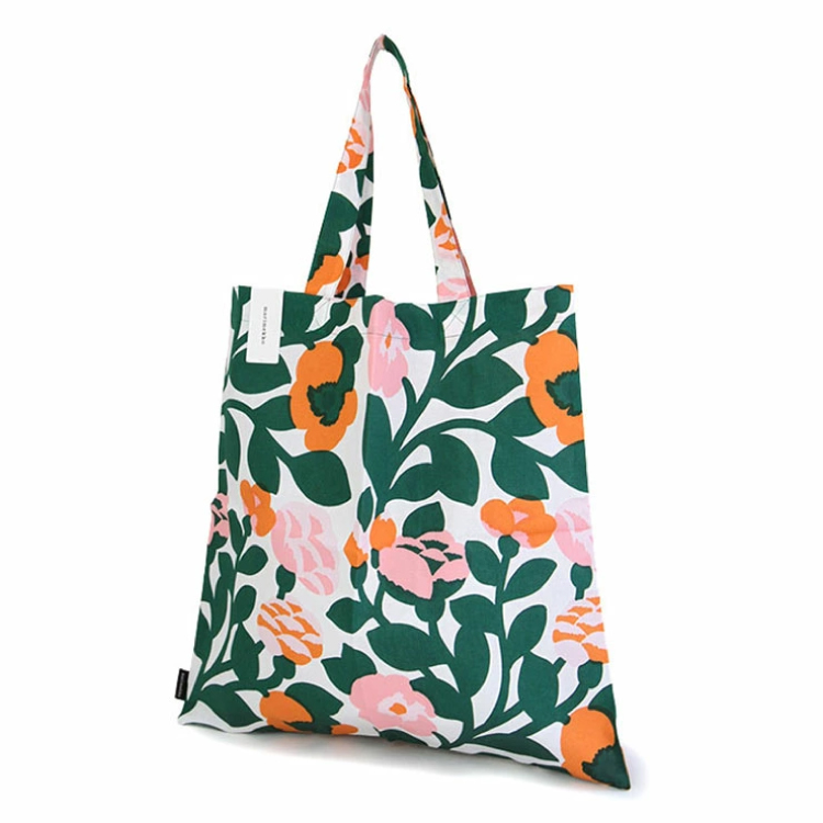 【marimekko】マリメッコ ファブリックバッグ Pieni Green Green グリーン×オレンジ
