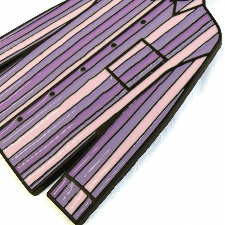 【marimekko】マリメッコ Vekku Piccoloシャツモチーフ キーチェーン ライラック×ピンク ライラック×ピンク
