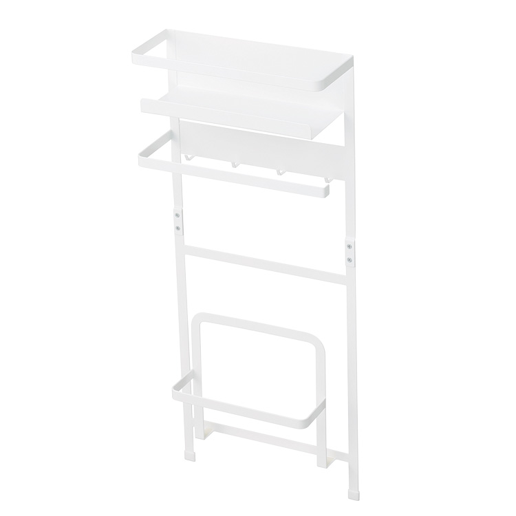 〔洗濯&掃除〕洗濯機横マグネット収納ラック