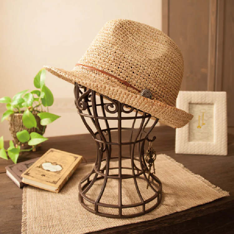 かんたん便利な帽子スタンド ブラウン