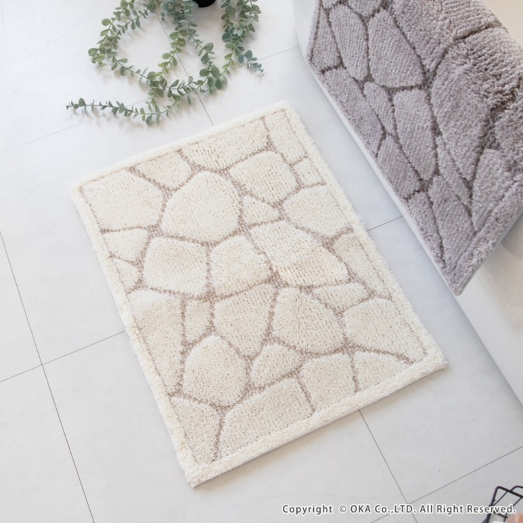 乾度良好ストーン バスマット 約45×60cm ホワイト ホワイト