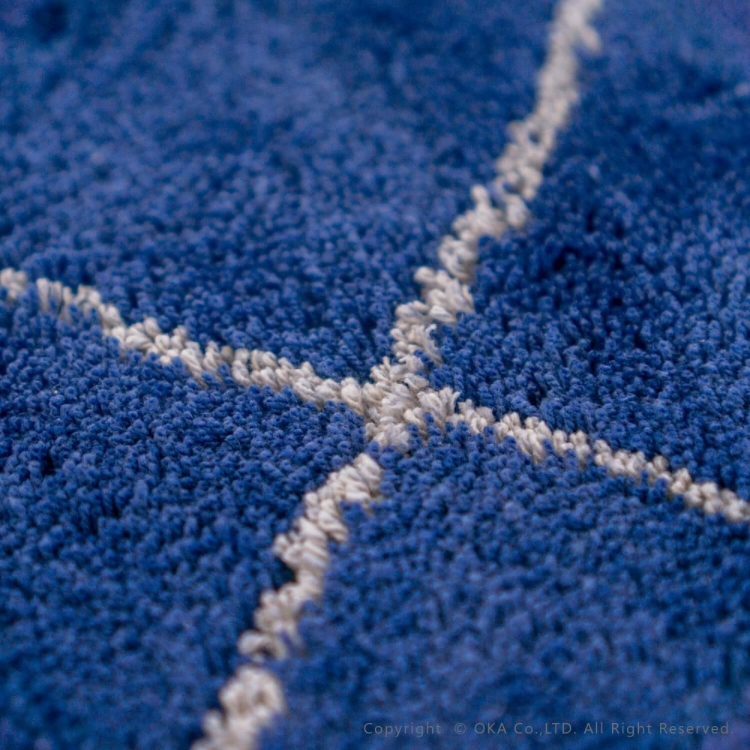 乾度良好 モディッシュ バスマット 約45cm×60cm ネイビー ネイビー