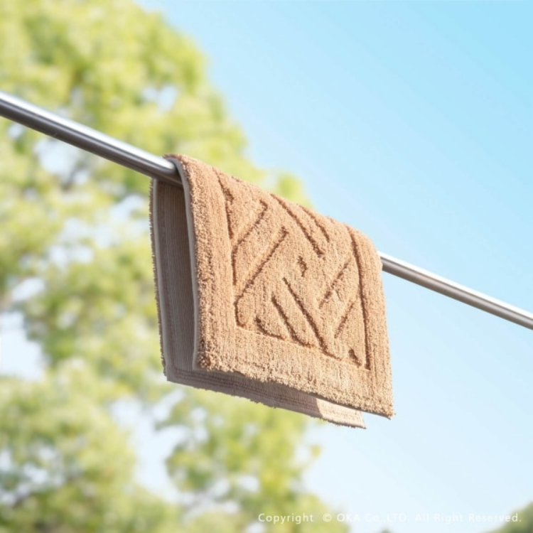 乾度良好リッカ バスマット 約45cm×60cm ベージュ ベージュ 45cm×60cm