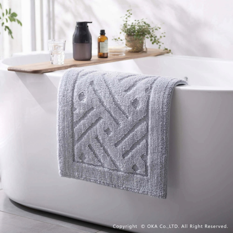 乾度良好リッカ バスマット 約45cm×60cm グレー グレー 45cm×60cm
