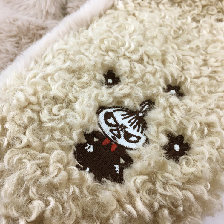 ムーミン エコファー ボア リバーシブル ティペット ベージュ 25/ベージュ