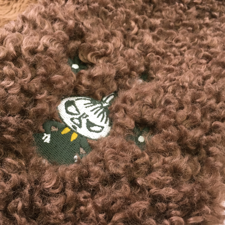 ムーミン エコファー ボア リバーシブル ティペット ブラウン 22/ブラウン