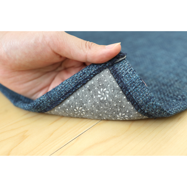 Pally Pally(パリ―パリ―) はっ水加工の洗濯機で丸洗いできるキッチンマット120㎝ ブルー ブルー 120㎝