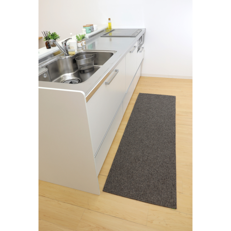 Pally Pally(パリ―パリ―) はっ水加工の洗濯機で丸洗いできるキッチンマット180㎝ ブラウン ブラウン 180㎝