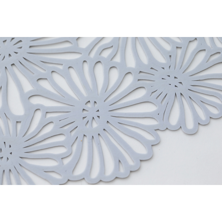 プレイスマット ももとせ ランチョンマット フラワーシルバー フラワーシルバー