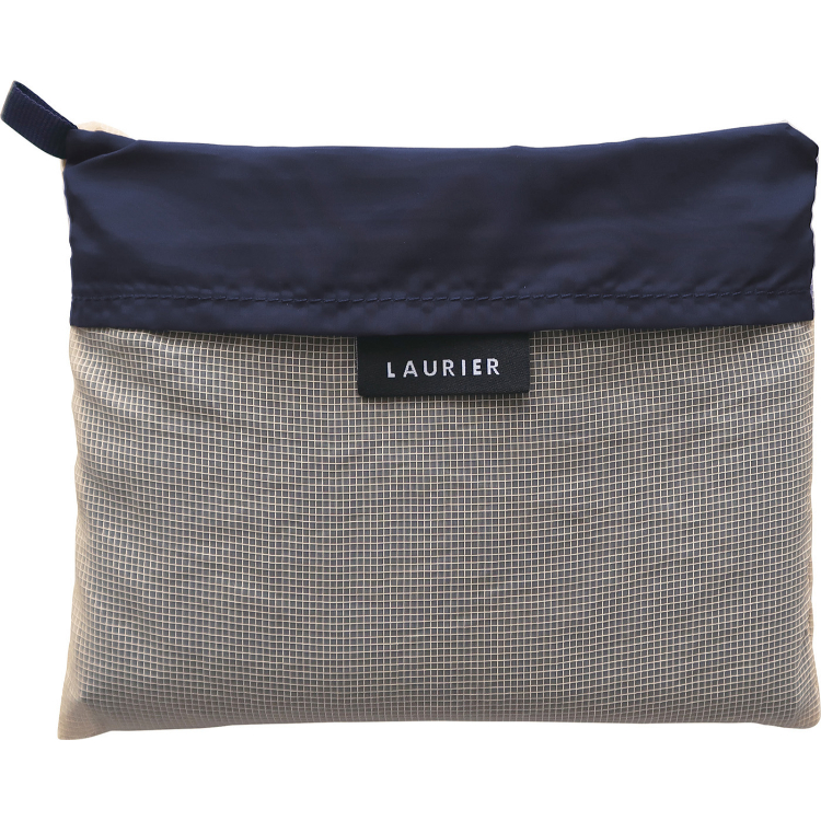 LAURIE ツートーン保冷ショッピングバッグ Navy×Beige Navy×Beige