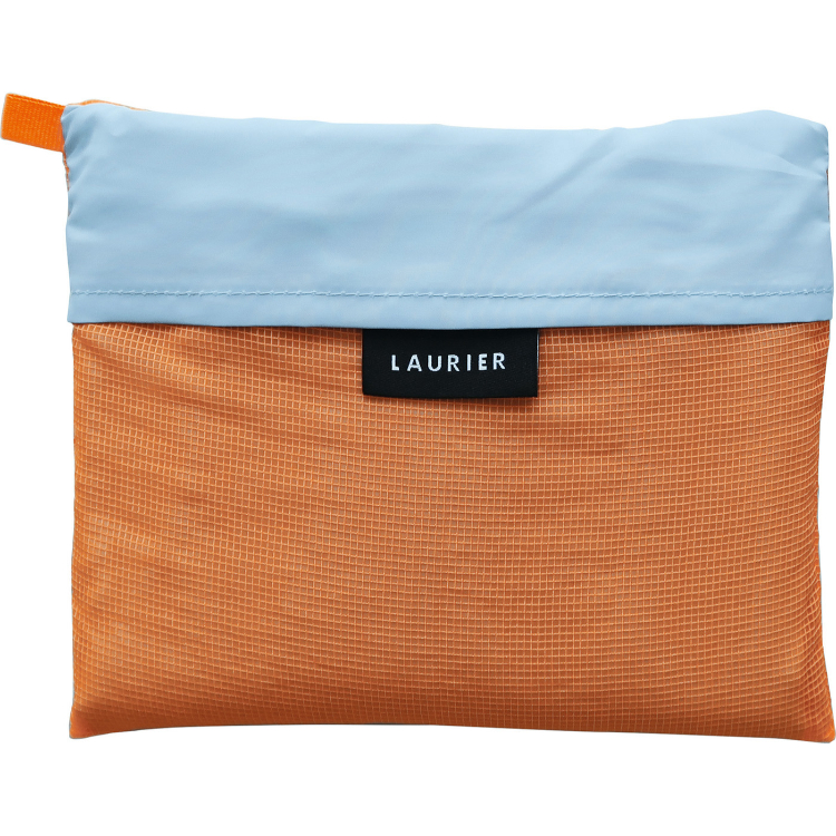 LAURIE ツートーン保冷ショッピングバッグ Saxe×Orange Saxe×Orange
