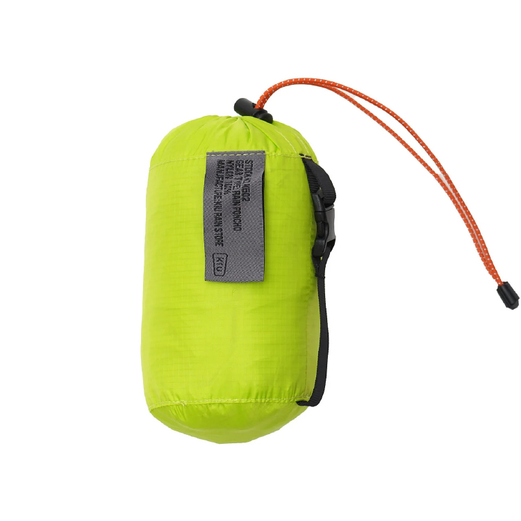 【KiU】ライトウェイト コンパクトポンチョ ネオンイエロー ネオンイエロー