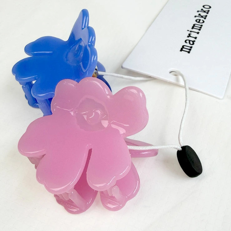 【marimekko】マリメッコ ヘアークリップ Nano Unikko Hair Clip ピンク×ブルー ピンク×ブルー