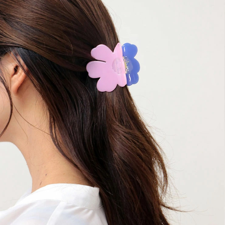 【marimekko】マリメッコ ヘアクリップ Unikko Hair Clip S Two-Tone Small ピンク×グリーン ピンク×グリーン