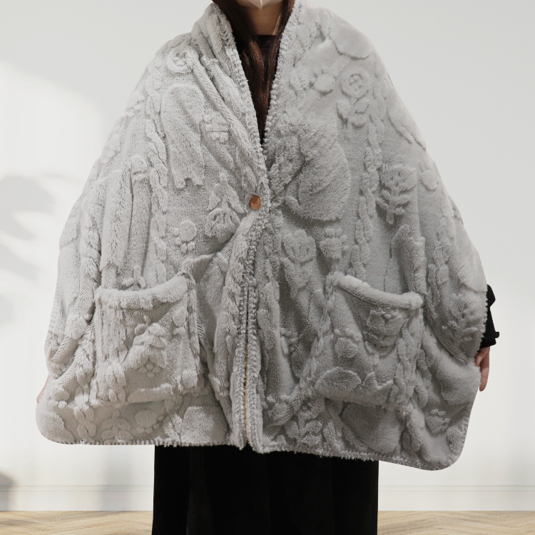 Bumpy Nyan 肩掛けブランケット ベージュ ベージュ