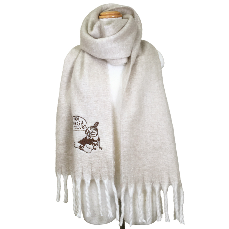 ムーミン ふわもこマフラー 太フリンジ アイボリー 17/アイボリー