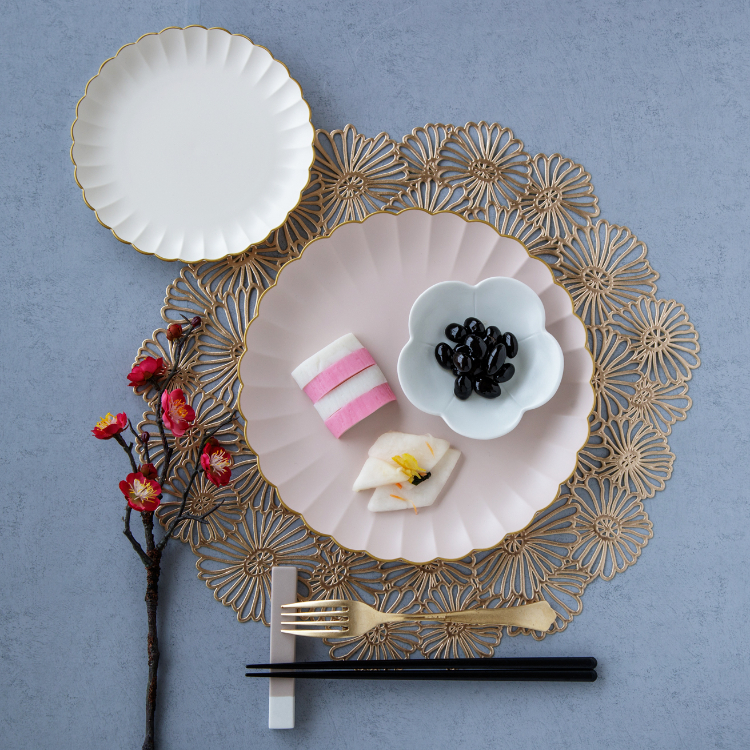 プレイスマット ももとせ ランチョンマット フラワーゴールド フラワーゴールド