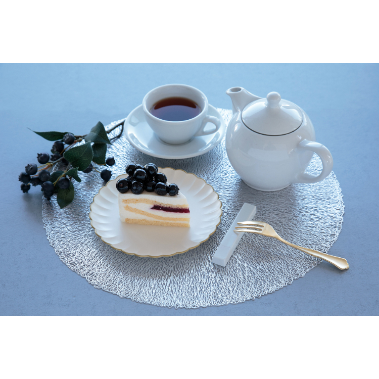 プレイスマット ももとせ ラウンド シルバー シルバー