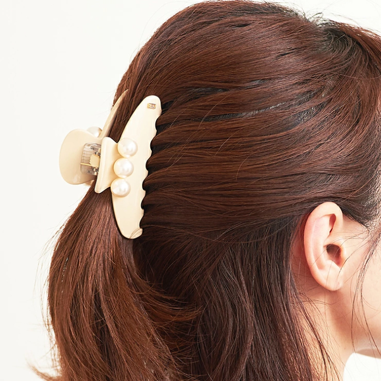 ALEXANDRE DE PARIS】アレクサンドル ドゥ パリ パールヘアクリップM