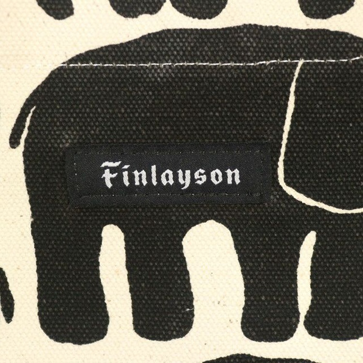 【フィンレイソン】キャンバス トートバッグ エレファンティ/ブラック エレファンティ/ブラック キャンバス トートバッグ