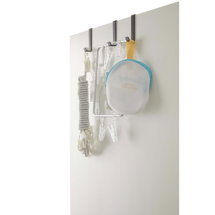 山崎実業 smart ドアハンガー 5個組 ブラック ブラック