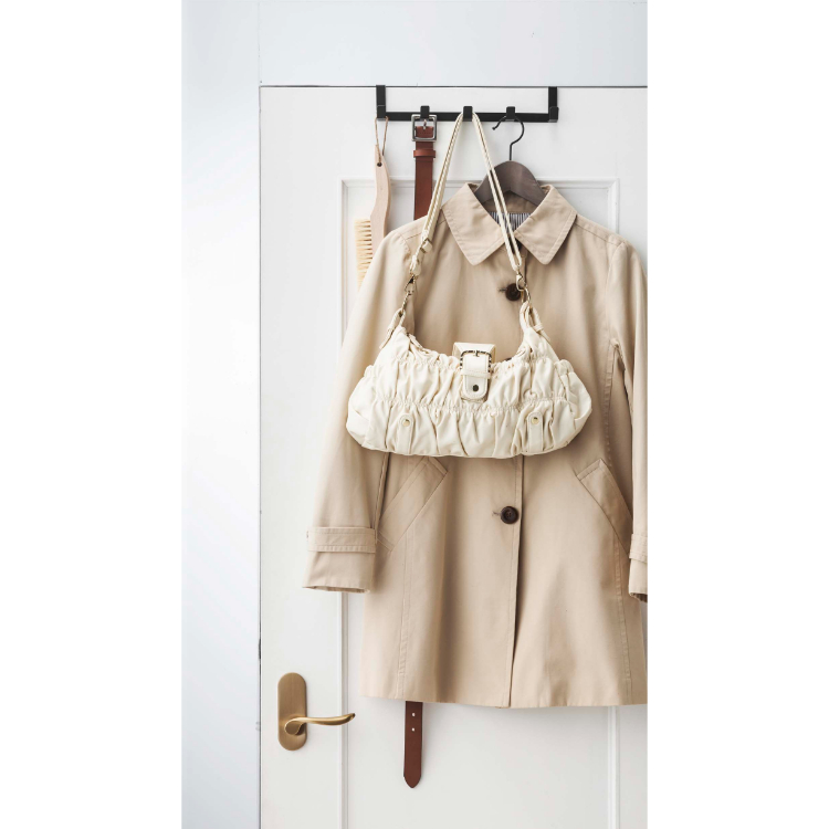 山崎実業 smart ドアハンガー ワイド ブラック ブラック