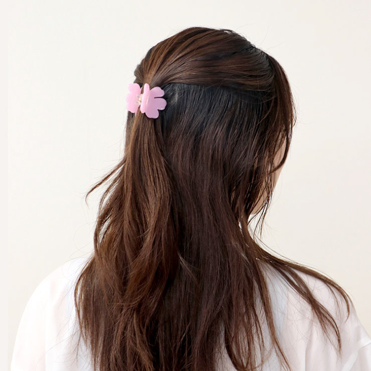 【marimekko】マリメッコ ヘアークリップ Nano Unikko Hair Clip ピンク×ブルー ピンク×ブルー