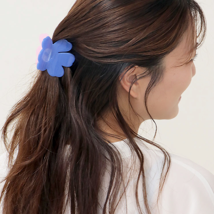 【marimekko】マリメッコ ヘアクリップ Unikko Hair Clip S Two-Tone Small ピンク×グリーン ピンク×グリーン