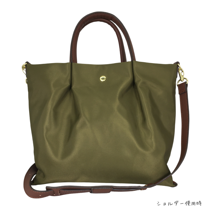 【Legato Largo】肩楽 2WAY ショルダーバッグ オリーブ オリーブ 2WAY ショルダー
