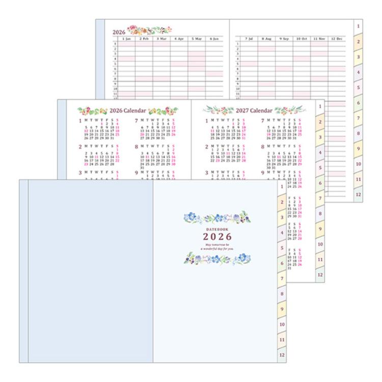 【2026年カレンダー・手帳】ミドリ ポケットダイアリー<A6> カントリータイム花柄 カントリータイム花柄 A6