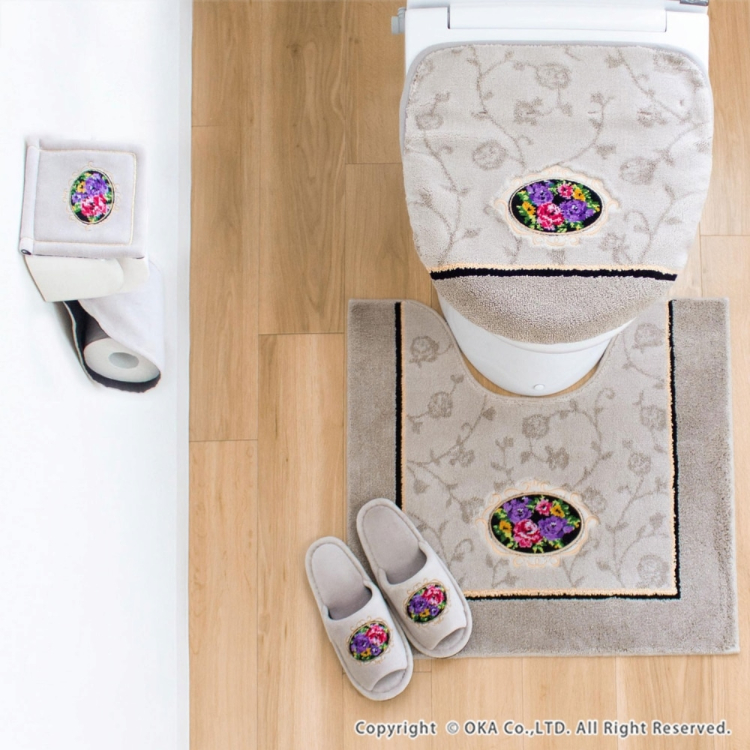 シェニールロゼ ペーパーホルダーカバー ベージュ ベージュ ペーパーホルダーカバー