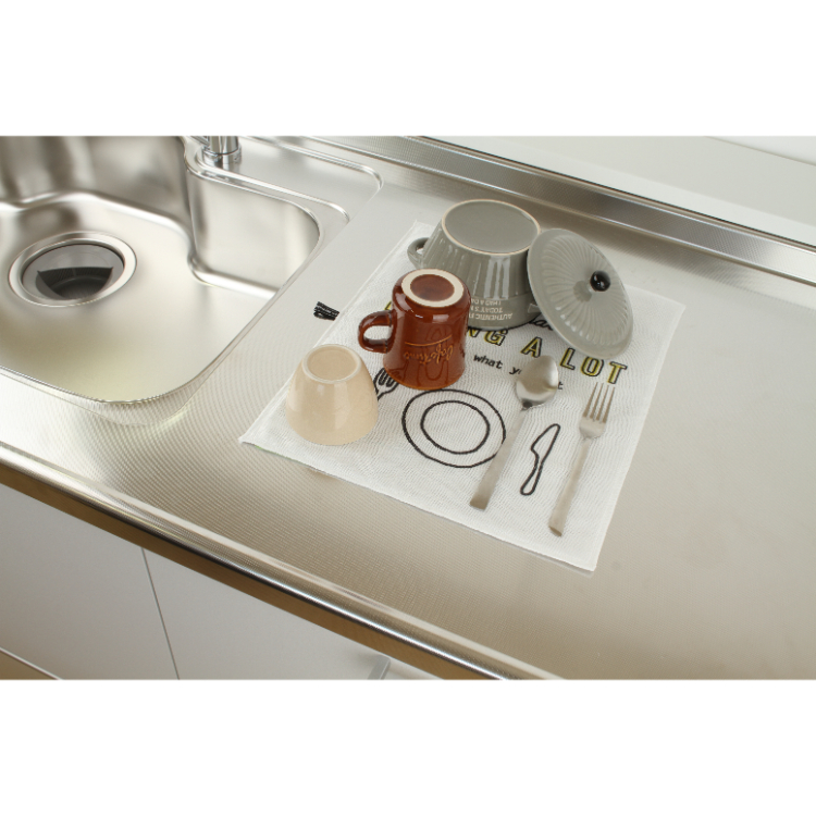 吸水・速乾 水切りマット 40cm ホワイト ホワイト 40cm