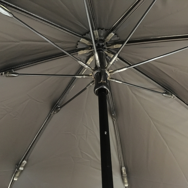 【RHYTHM BOX】リズムボックス 晴雨兼用 フリル2段折 グレージュ グレージュ