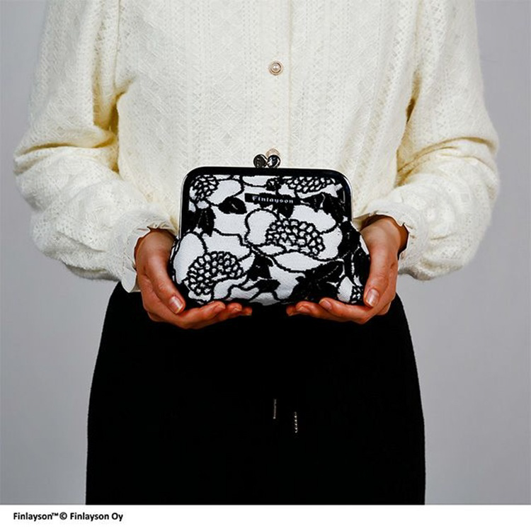 【フィンレイソン】口金ポーチ アンヌッカ/ブラック アンヌッカ/ブラック 口金ポーチ