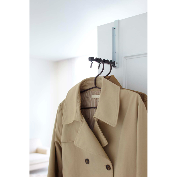 山崎実業 smart 折り畳みドアハンガー ブラック ブラック