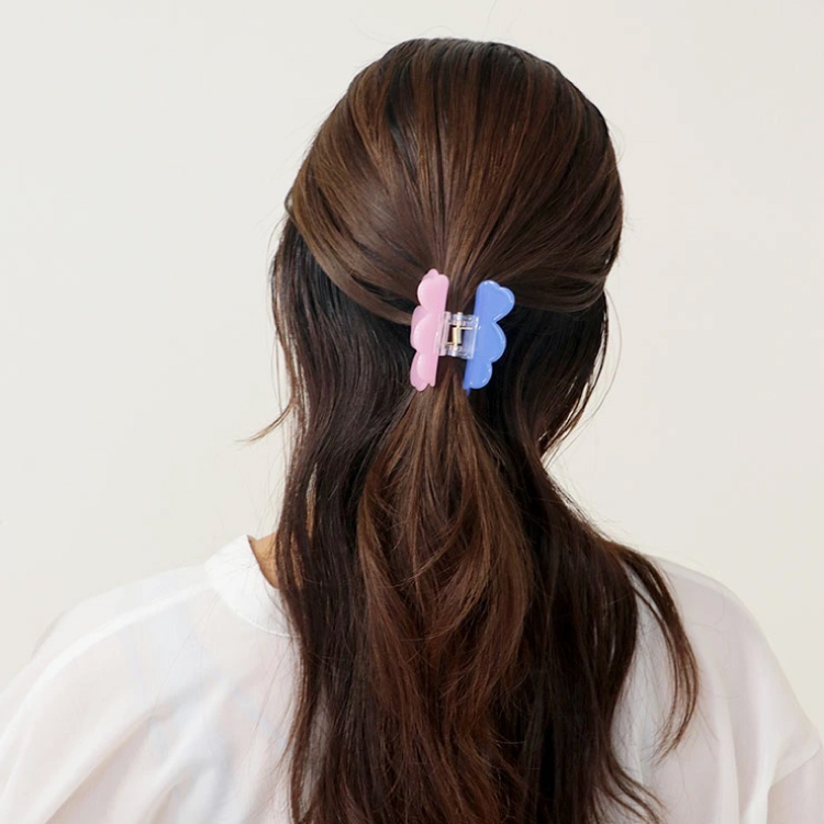 【marimekko】マリメッコ ヘアクリップ Unikko Hair Clip S Two-Tone Small ピンク×グリーン ピンク×グリーン